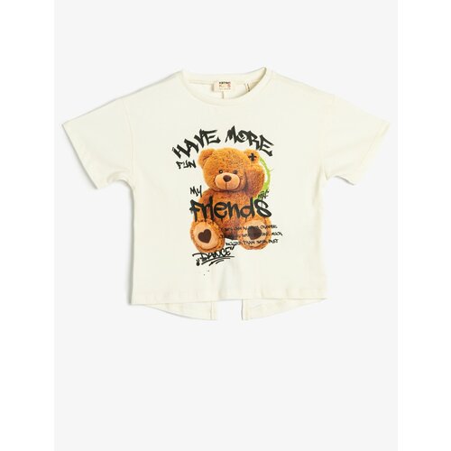Koton T-Shirt Short Sleeve Crew Neck Teddy Bear Printed Cotton Cene