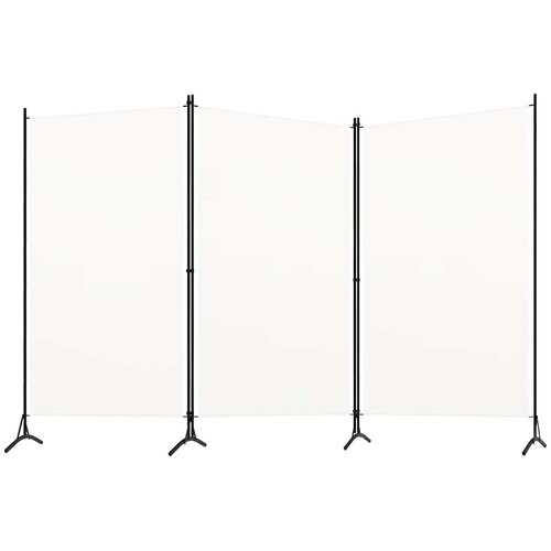 Sobna pregrada s 3 panela bijela 260 x 180 cm od tkanine Cene