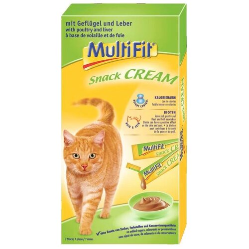 MultiFit poslastica za mačke Snack-Cream perad, jetra i biotin 7x15 g Cijene