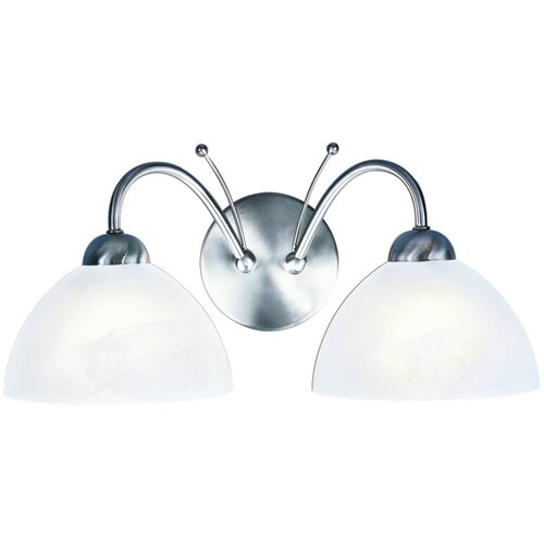 Searchlight Milanese Notranja steklena stenska svetilka z 2 lučema, satenasto srebrna, E14, (22100603) Cene