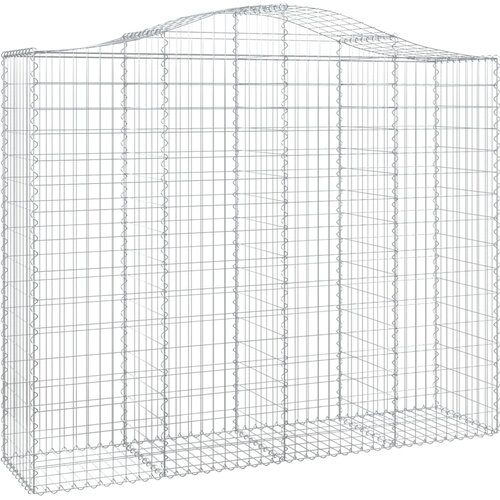  Lučne gabionske ko&amp;scaron;are 4 kom 200x50x160/180cm pocinčano željezo Slike