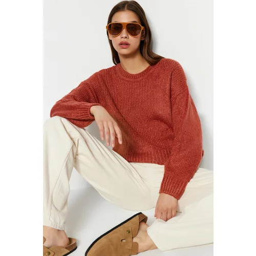Trendyol Tile Wide fit Soft Textured Basic Knitwear Sweater