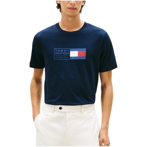 Tommy Hilfiger Majice s kratkimi rokavi MW0MW42366 Modra Slike