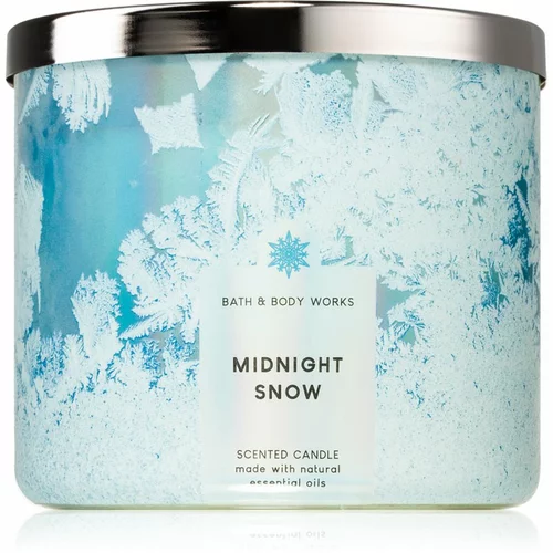 Bath & Body Works Midnight Snow dišeča sveča 411 g