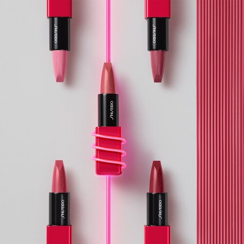 Shiseido Makeup Technosatin gel lipstick satenasta &amp;scaron;minka odtenek 411 Scarlet Cluster 4 g Slike