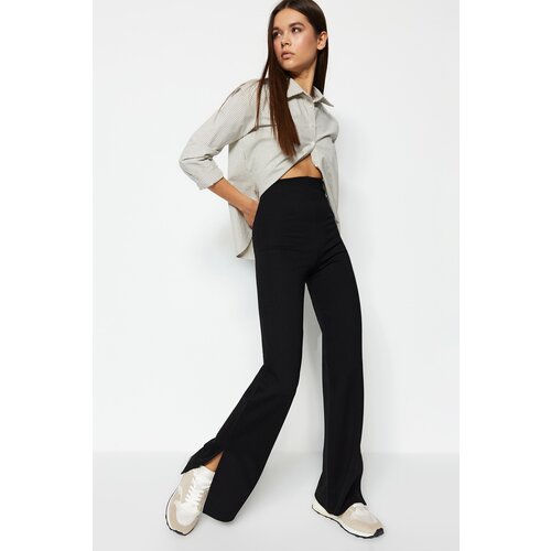 Trendyol Pants - Black - Flare Cene