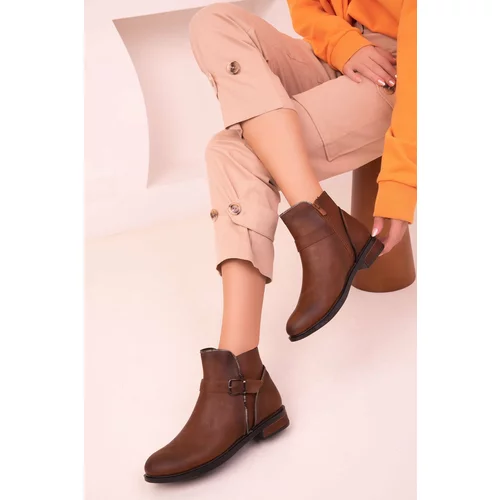 Soho Ankle Boots - Brown - Flat
