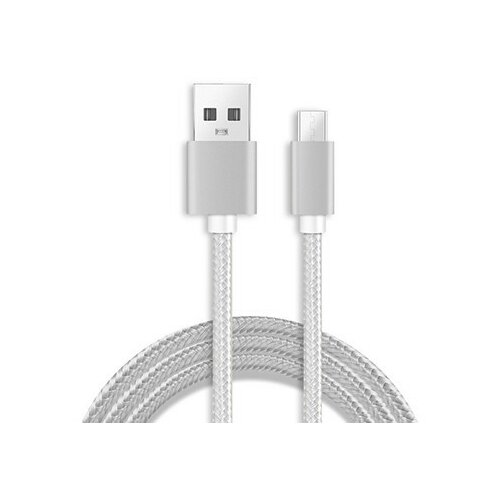 X Wave USB kabl /USB 2.0 (tip A -muški) -Micro USB (tip A -muški)/dužina 1,2m/2A/Aluminium/srebrni upleteni ( USB Micro 1.2m 2A Al /silver m USB Micro 1.2m 2A Al /silver mesh Slike