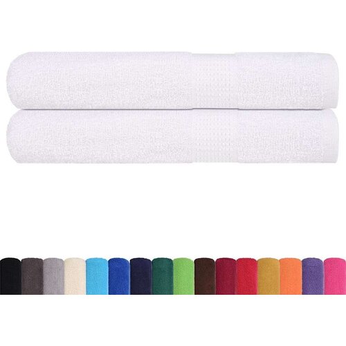 VidaXL Ručnici 2 kom bijeli 100 x 200 cm 360 gsm od 100 % pamuka Slike