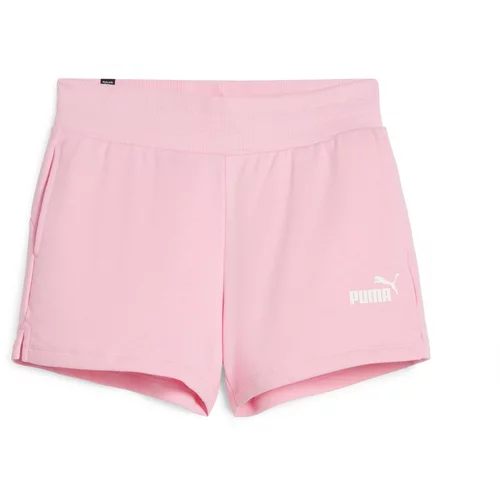 Puma Športne hlače 'ESS 4' roza / bela