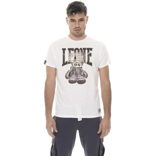 Leone 1947 Majice s kratkimi rokavi Man T-Shirt Short Sleeves Graphics Bela Cene