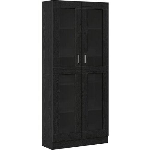 VidaXL knjižni kabinet 2 kosa črnega hrasta 82,5x30,5x185 cm iz inženirskega lesa Slike