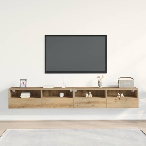  zidni ormar Zidne 2 pcs hrast artisan 100 x 30 x 30 cm Slike