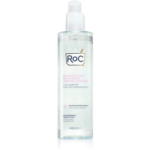 Roc Extra Comfort Micellar Cleansing Water umirujuća micelarna voda za osjetljivu kožu lica 400 ml