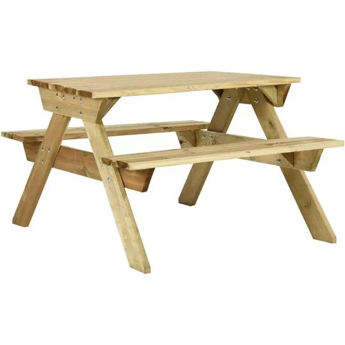  Piknik miza in klopi 110x123x73 cm impregnirana borovina
