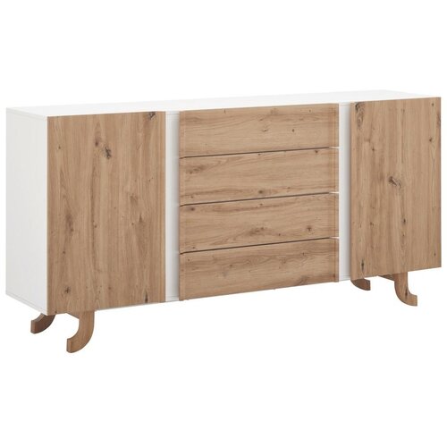 Bessagi Home komoda vira, barva hrasta, bela Cene