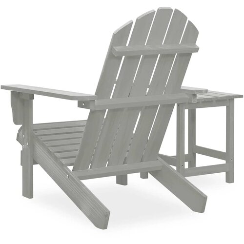  Vrtna stolica Adirondack sa stolićem od masivne jelovine siva Slike