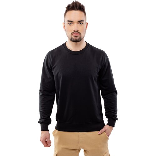 Glano Men's Hoodless Hoodie - black Cene