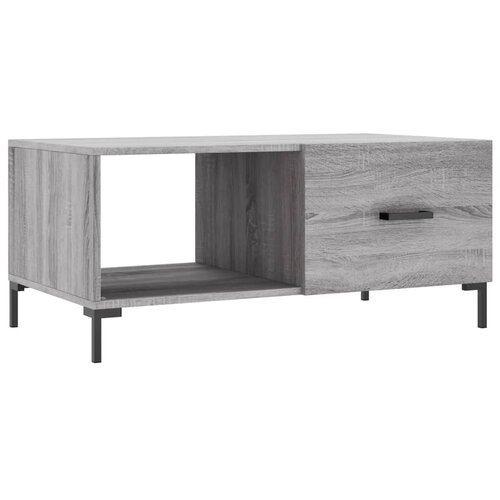 Maison Chic Klubska mizica - kavna mizica - Nizka mizica siva sonoma 90x50x40 cm inženirski les, (21752670) Slike