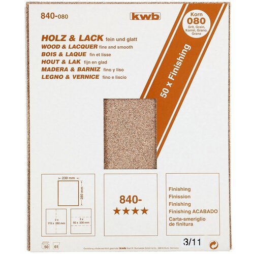 KWB fin brusni papir (drvo-lak) GR320, 230x280, za finu obradu Cene