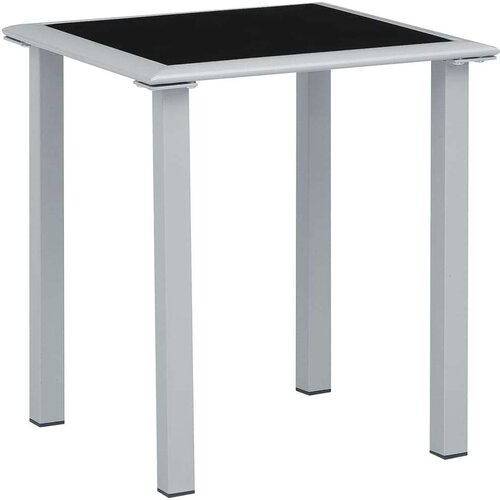  Vrtni stol crno-srebrni 41 x 41 x 45 cm od čelika i stakla Cijene