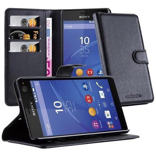 Cadorabo Ohi&scaron;je, združljivo z Sony Xperia C4 v oksidna črna - Za&scaron;čitni ovitek z magnetnim zapiranjem, stoječo funkcijo in režo za kartice, (20551248) Cene