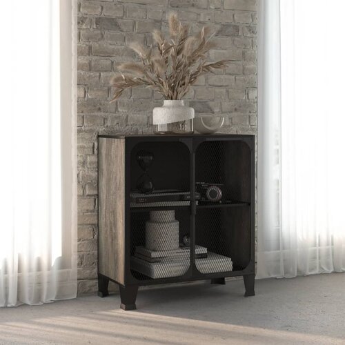 vidaXL Omara siva 72x36x82 cm kovina in MDF Cene