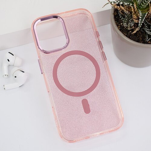  Maska za iPhone 16 Mag Case Glitter roze Cene