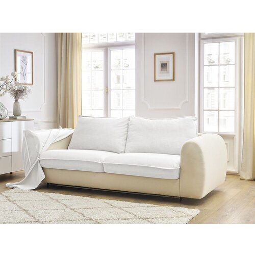Bobochic Paris Bela sedežna garnitura za spanje/raztegljiva 236 cm Archimede &amp;ndash; Slike