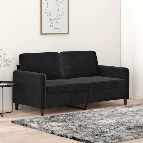  Dvosjed crni 140 cm baršunasti Cene