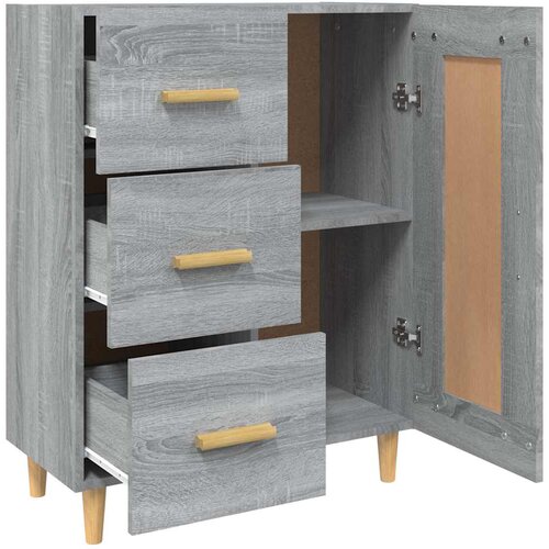  Komoda boja hrasta sonome 69,5 x 34 x 90 cm konstruirano drvo Siva Slike