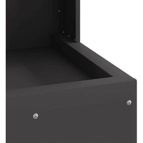 VidaXL Crna Pocinčani čelik 35 x 35 x 100 cm Izdržljivo Slike