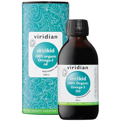 Viridian Nutrition ViridiKid ekološko omega-3 olje za otroke Viridian (200 ml)