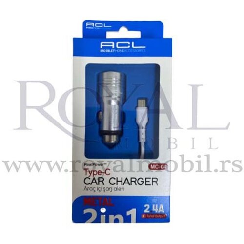  Auto punjac ACL MC-04 Type-C 2.4A srebrna Cene