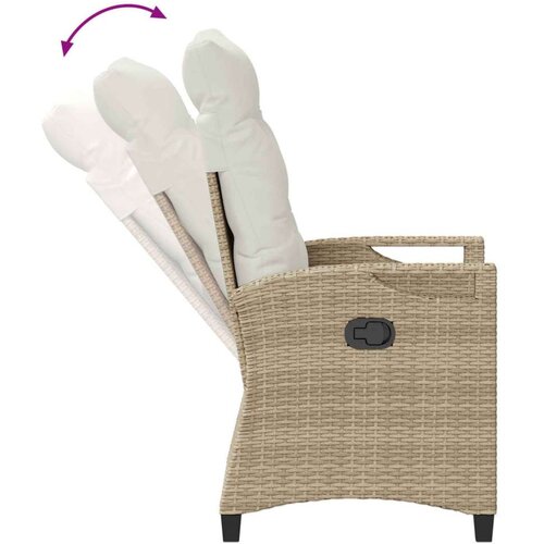  Vrtna stolica 2 pcs Bež i krema 56 x 60 x 112 cm - bež i krem Slike