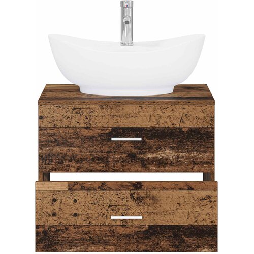  Set namje&amp;scaron;taja za kupaonicu Staro drvo Konstruirano drvo Smeđa 62.5 x 44.5 x 50 cm Slike