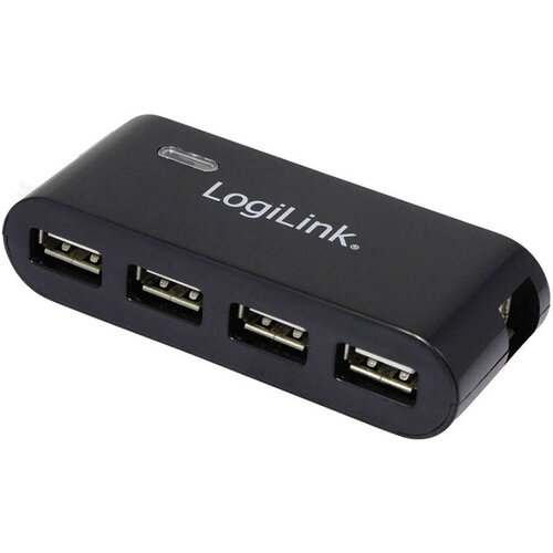 Logilink USB 2.0 hub 4-port with power supply black, UA0085 Slike