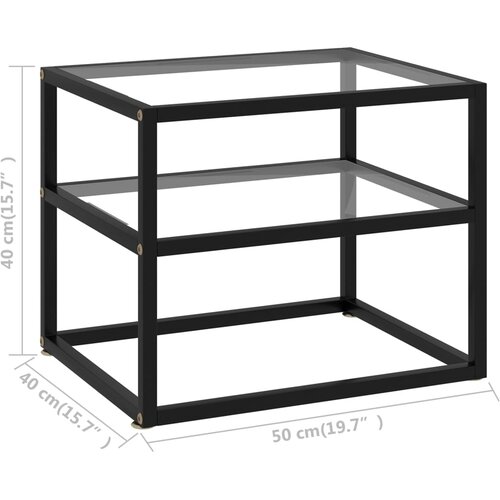  Konzolni stol prozirni 50 x 40 x 40 cm od kaljenog stakla Slike