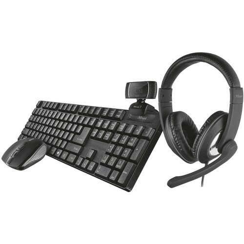 Trust 4in1 Home Office set Tastatura+wireless mi&scaron;+hd cam +over-ear slu&scaron;alice Cijene