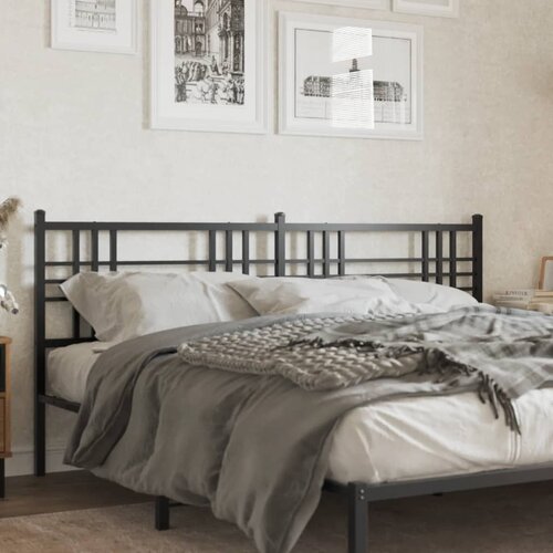 vidaXL Metalno uzglavlje crno 180 cm Cijene