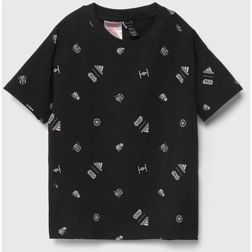 Adidas Otroška kratka majica x Star Wars črna barva