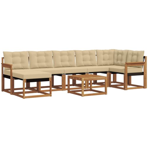  Set vanjskih sofa 8 kom. Prirodna i bež Slike