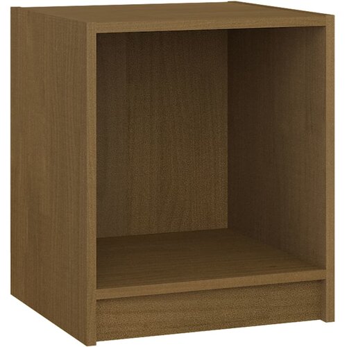 Maison Chic Nočna omarica - Nočna miza medeno rjava 35,5x33,5x41,5 cm trdna borovina, (21689396) Cene