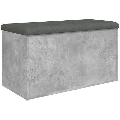  Klupa za pohranu siva boja betona 82x42x45 cm konstruirano drvo Slike