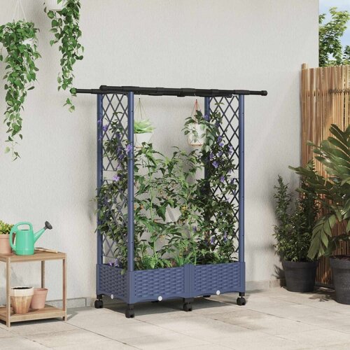  Povi&scaron;eni krevet s mrežom i krovom Siva 122 5 x 40 x 127 cm PP - Siva 122 5 x 40 x 133 cm s ravnim krovom (2 bočna mreža) na kota Cijene