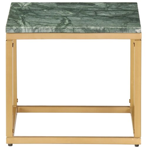 Maison Chic Klubska mizica - kavna mizica - Nizka mizica zelena 40x40x35 cm kamen z marmorno teksturo, (21752074) Slike