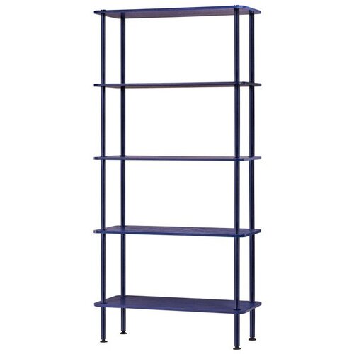 noo.ma Plavi regal u dekoru hrasta 80x163x35 cm Teidi &ndash; Cijene