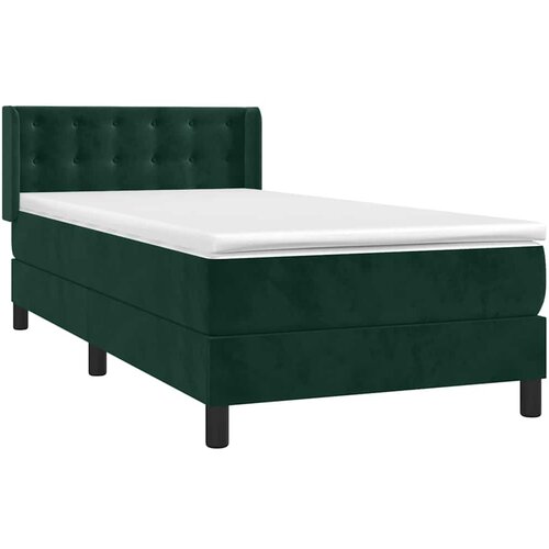 Box spring krevet s madracem tamnozeleni 90x200 cm bar&amp;scaron;unasti Slike