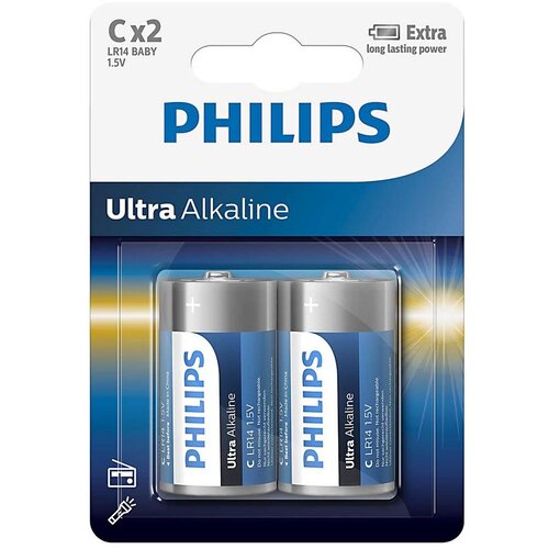 Philips LR14E2B/10 - set od 2 alkalne baterije tipa C ULTRA ALKALINE, 1,5 V, 7500 mAh Cene