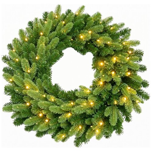  LED spoljni božićni venac 50xLED/3xAA prečnik 60 cm topla bela Slike